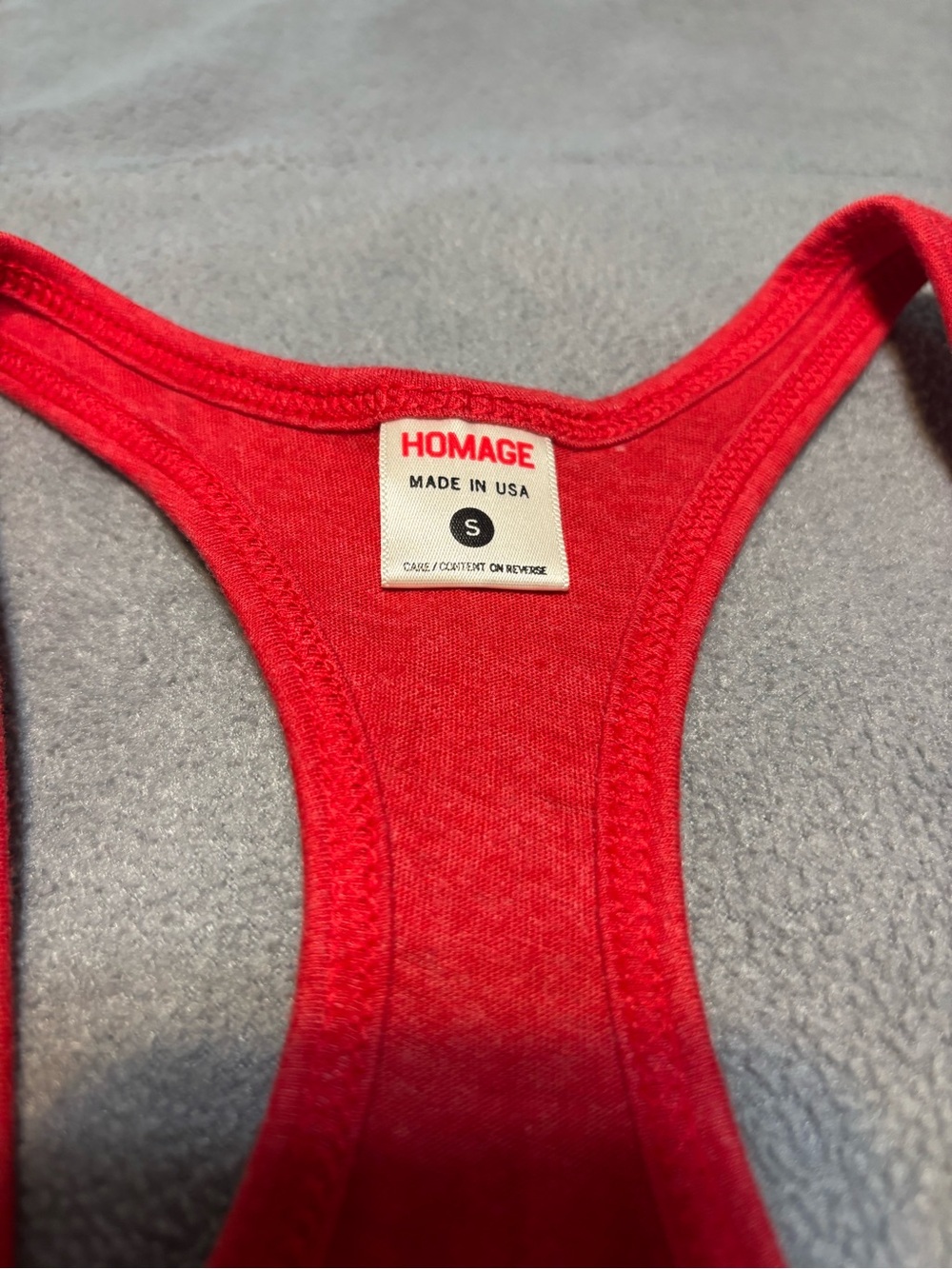 HOMAGE Red Racerback Tank Top - Picture 3 of 5